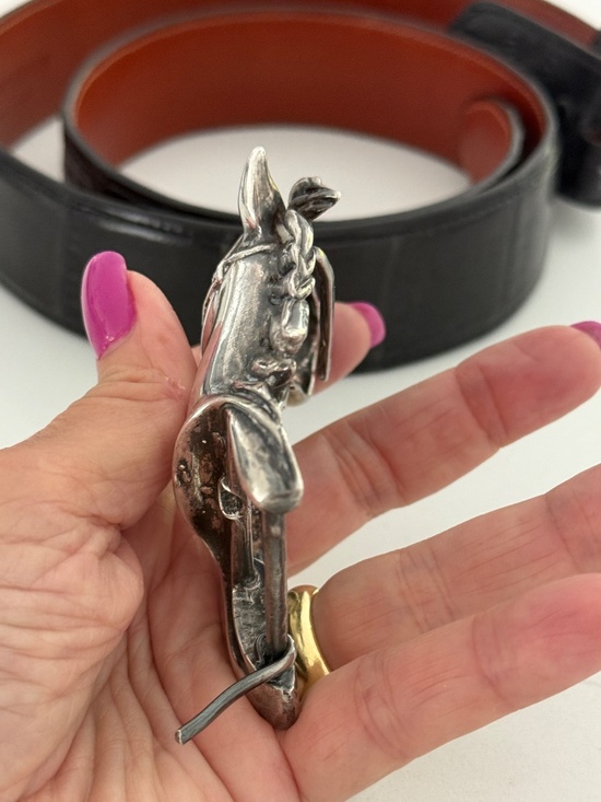 Barry Kieselstein-Cord Sterling Silver Horse House of Felming Alligator Belt main image 7